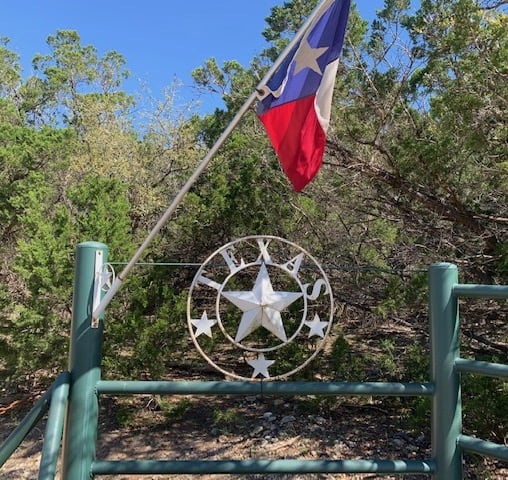 Texas Flag And Gate